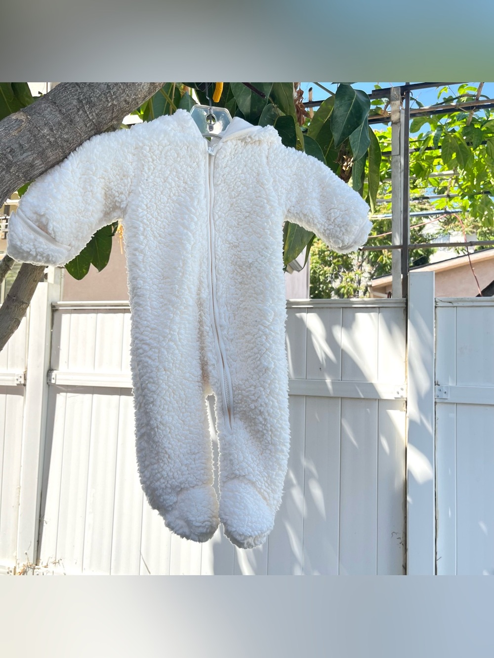 The Children’s Place Baby Bear Sherpa Microfleece Lined Bunting.